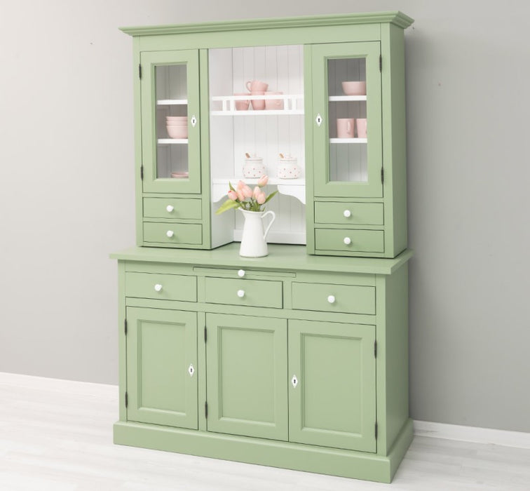 Küchen- und Buffetschrank aus massiver Eiche im Landhausstil in vielen Farben