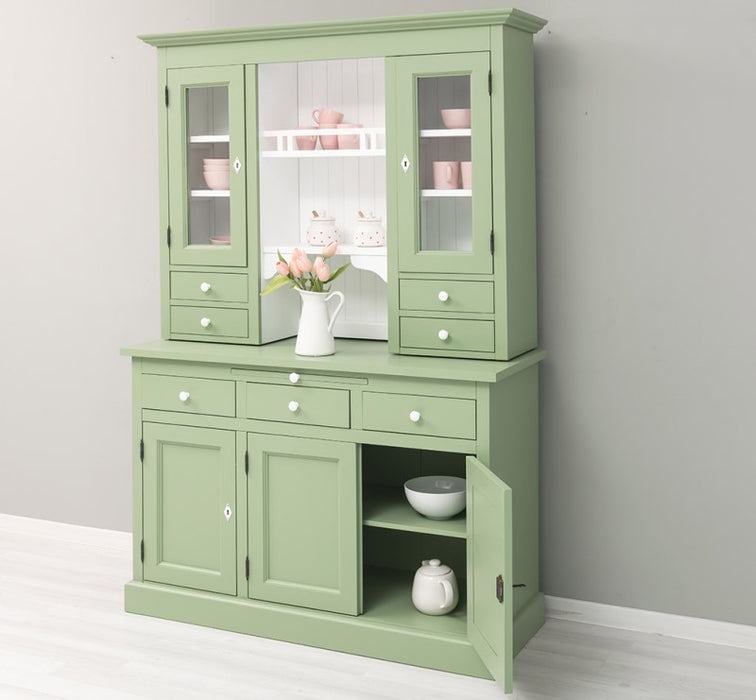 Küchen- und Buffetschrank aus massiver Eiche im Landhausstil in vielen Farben