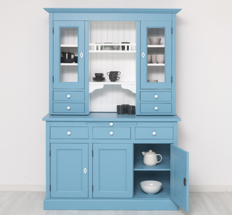 Küchen- und Buffetschrank aus massiver Eiche im Landhausstil in vielen Farben