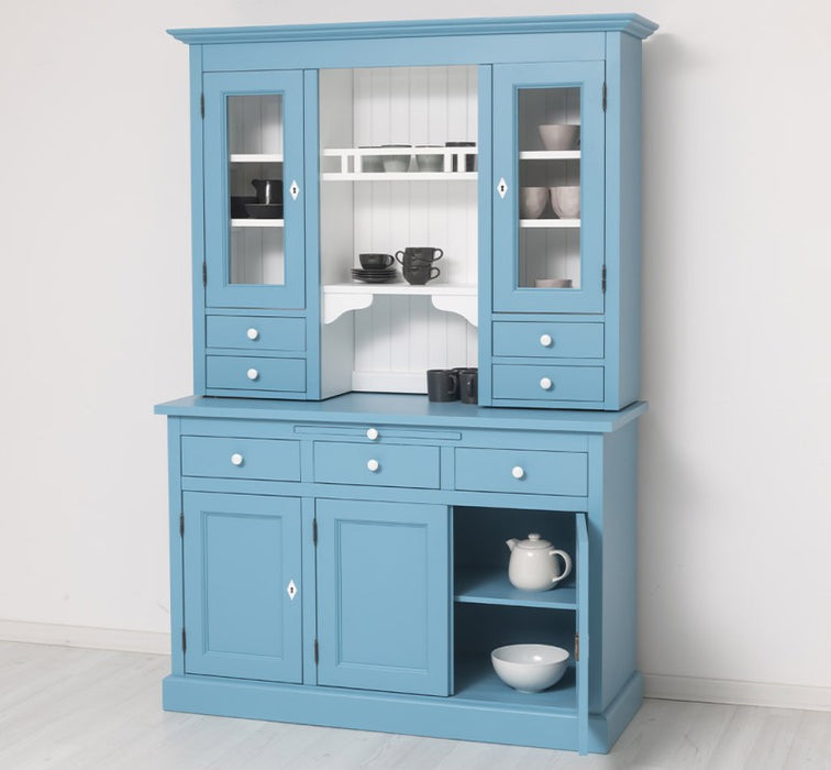 Küchen- und Buffetschrank aus massiver Eiche im Landhausstil in vielen Farben