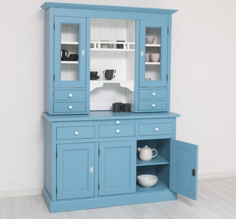 Küchen- und Buffetschrank aus massiver Eiche im Landhausstil in vielen Farben