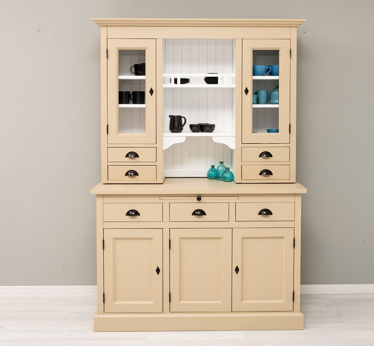 Küchen- und Buffetschrank aus massiver Eiche im Landhausstil in vielen Farben