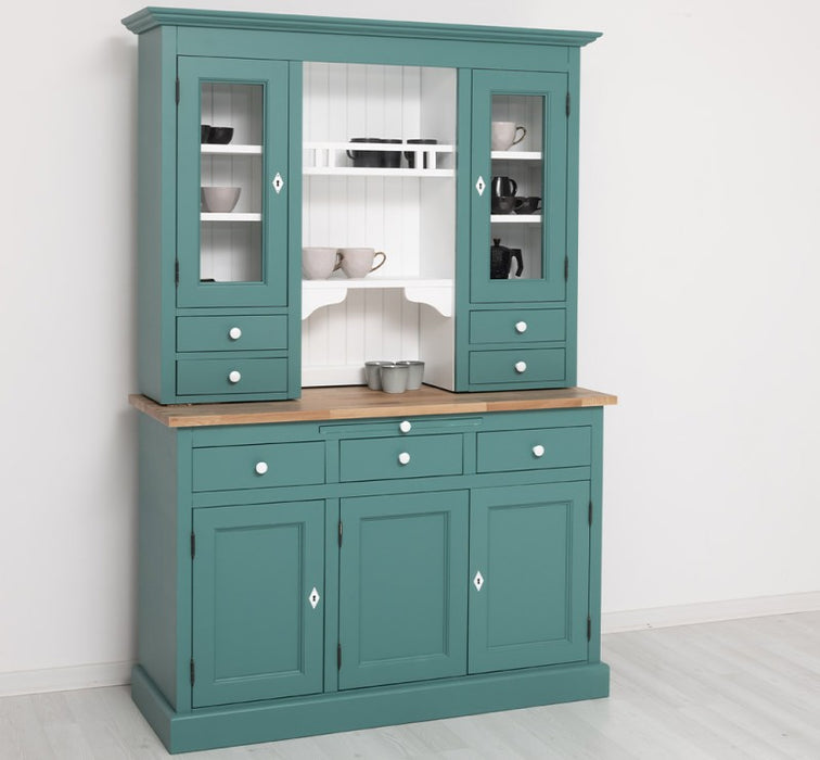Küchen- und Buffetschrank aus massiver Eiche im Landhausstil in vielen Farben