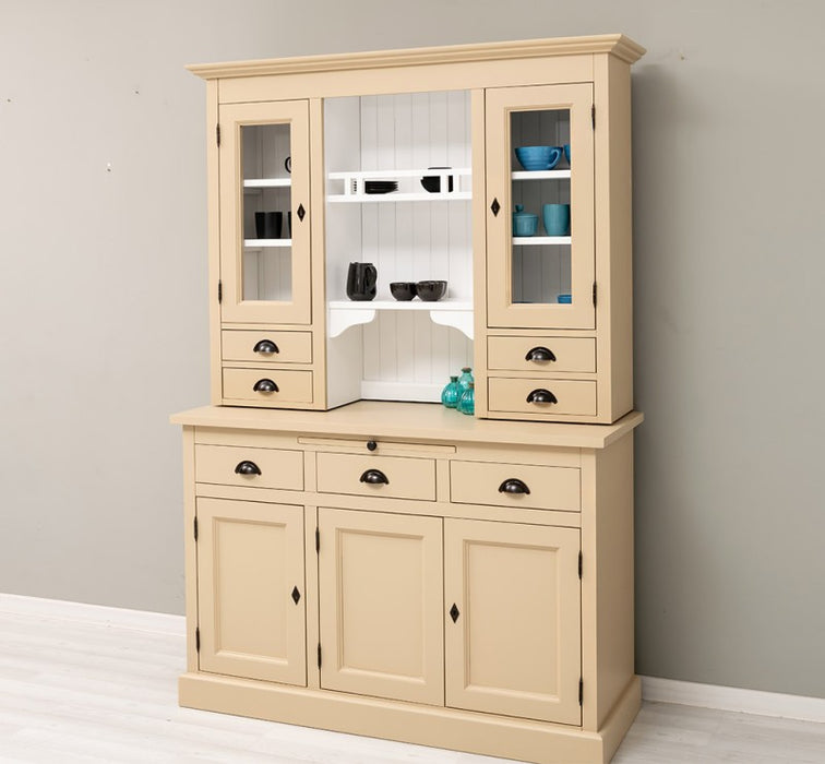 Küchen- und Buffetschrank aus massiver Eiche im Landhausstil in vielen Farben