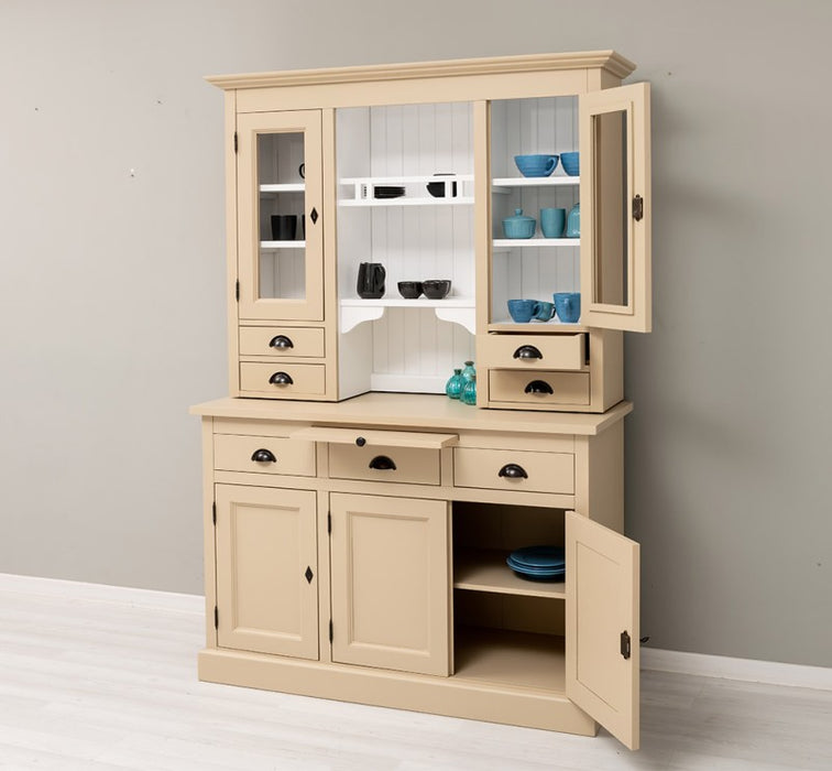 Küchen- und Buffetschrank aus massiver Eiche im Landhausstil in vielen Farben