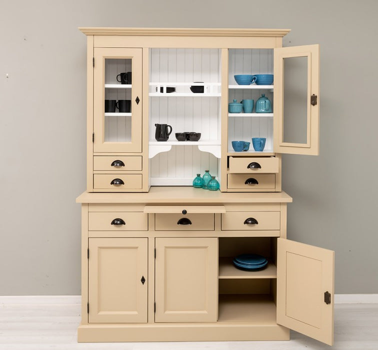 Küchen- und Buffetschrank aus massiver Eiche im Landhausstil in vielen Farben