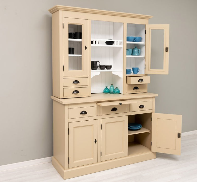 Küchen- und Buffetschrank aus massiver Eiche im Landhausstil in vielen Farben
