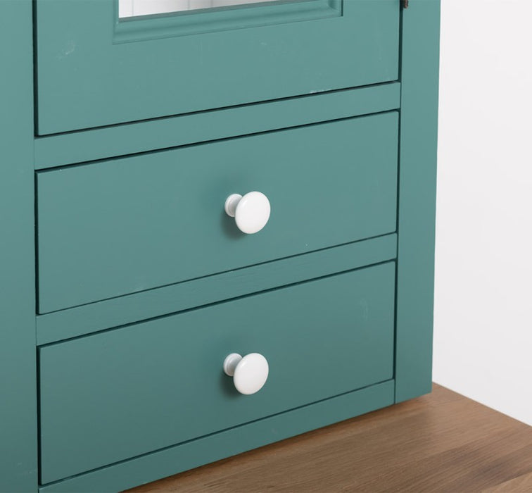 Küchen- und Buffetschrank aus massiver Eiche im Landhausstil in vielen Farben