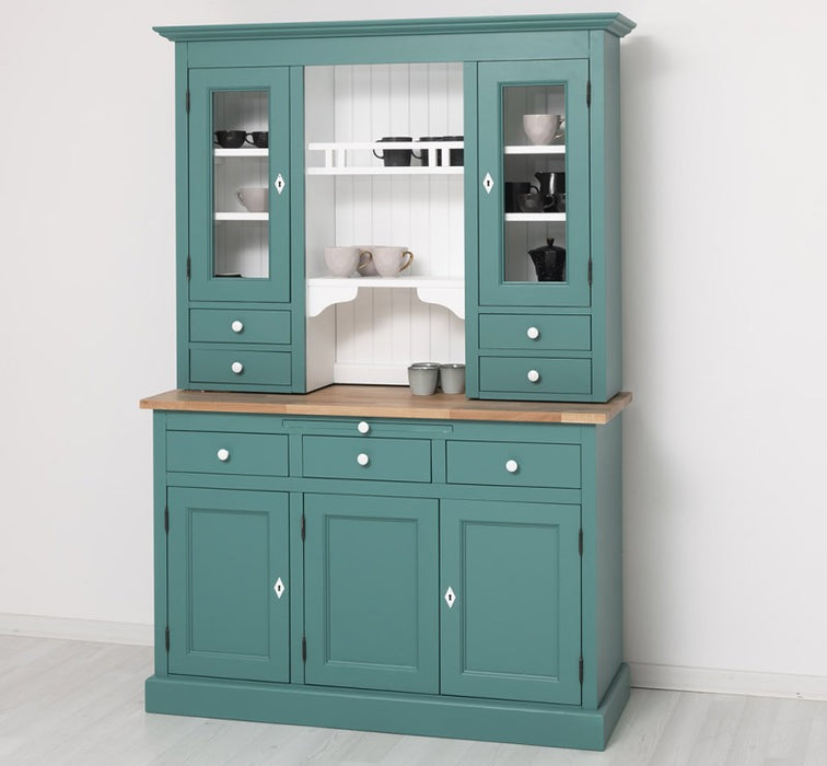 Küchen- und Buffetschrank aus massiver Eiche im Landhausstil in vielen Farben