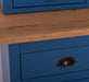 Küchen- und Buffetschrank aus Massivholz im Landhausstil - Gebürstet | Blau