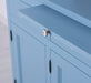 Küchen- und Buffetschrank aus Massivholz im Landhausstil - Gebürstet | Blau