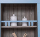 Küchen- und Buffetschrank aus Massivholz im Landhausstil - Gebürstet | Blau