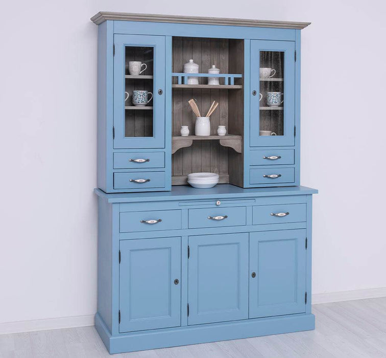 Küchen- und Buffetschrank aus Massivholz im Landhausstil -