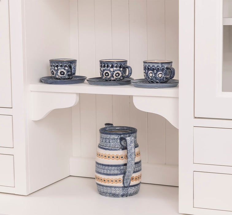 Küchen- und Buffetschrank aus Massivholz im Landhausstil - Gebürstet | Blau