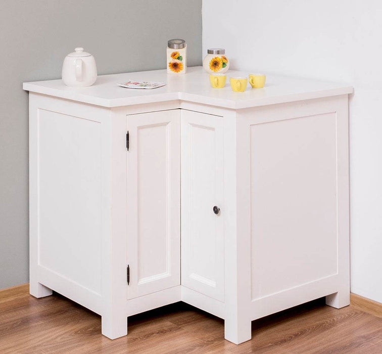 Kücheneckschrank aus Massivholz - Eckschrank mit Rondelloption -