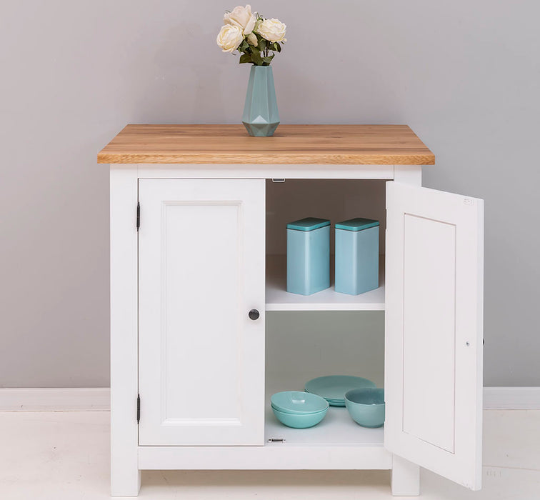 Küchenmodul aus Massivholz - Schrank mit zwei Türen