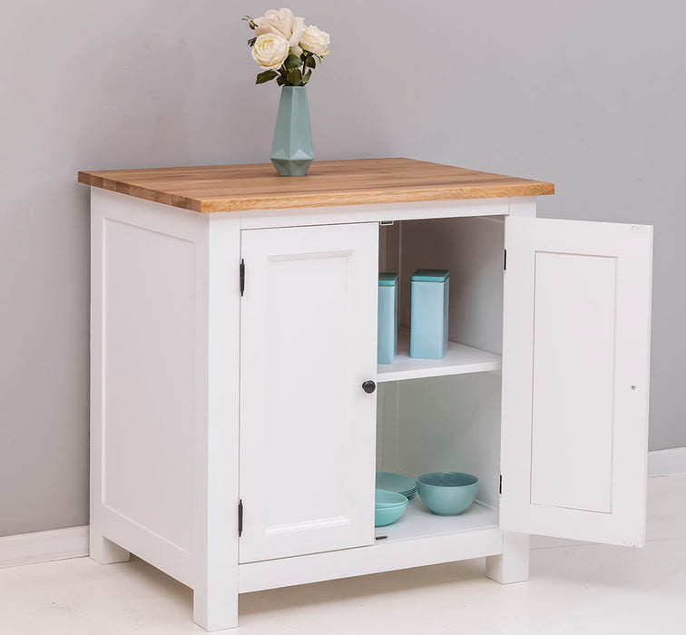 Küchenmodul aus Massivholz - Schrank mit zwei Türen