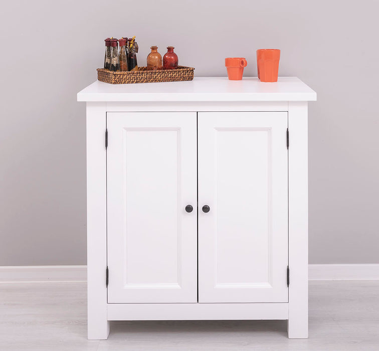 Küchenmodul aus Massivholz - Schrank mit zwei Türen