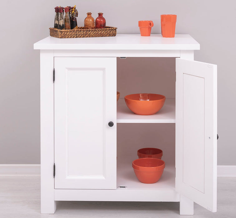 Küchenmodul aus Massivholz - Schrank mit zwei Türen