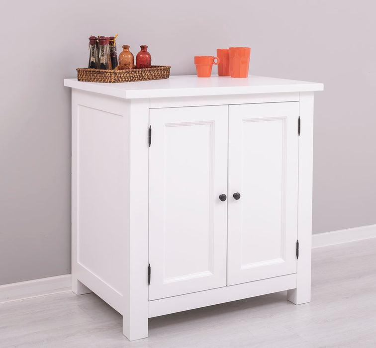 Küchenmodul aus Massivholz - Schrank mit zwei Türen