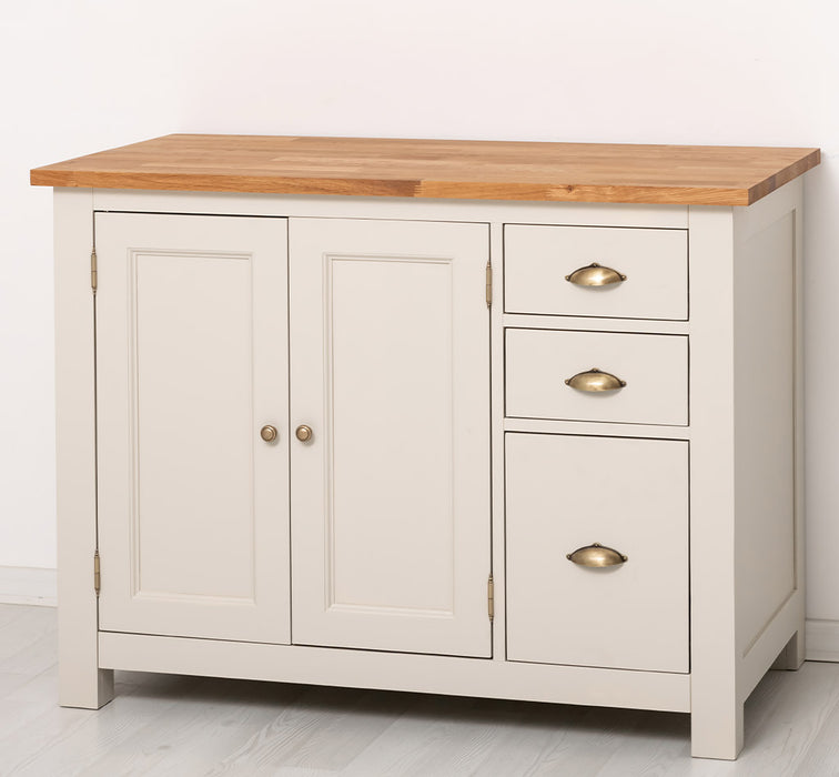 Küchenmodul aus Massivholz | 2- türig mit 3 Schubladen