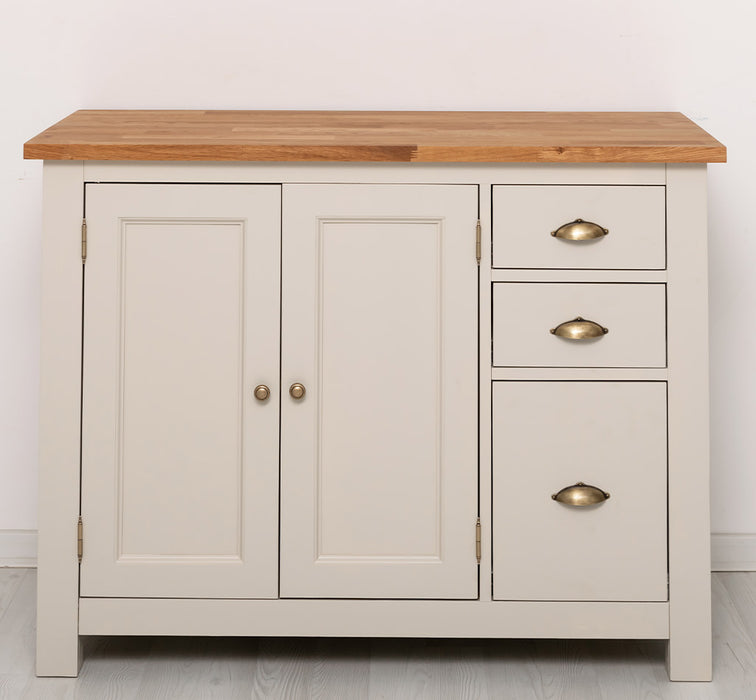 Küchenmodul aus Massivholz | 2- türig mit 3 Schubladen