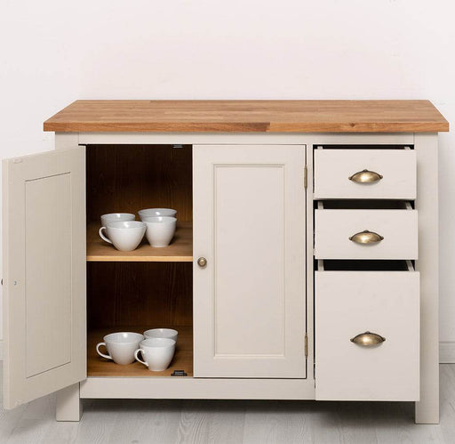 Küchenmodul aus Massivholz | 2- türig mit 3 Schubladen -