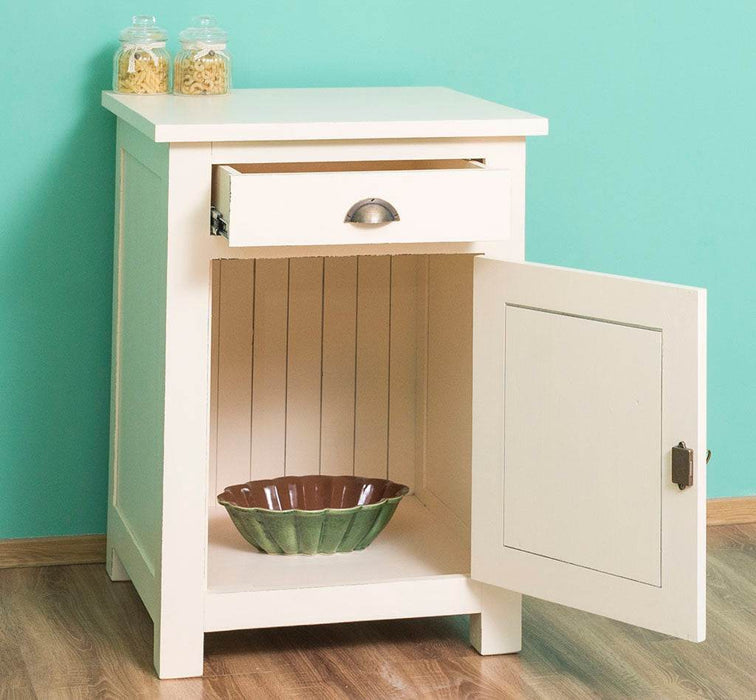 Küchenmodul aus Massivholz | Küchenschrank mit Tür und Schublade -