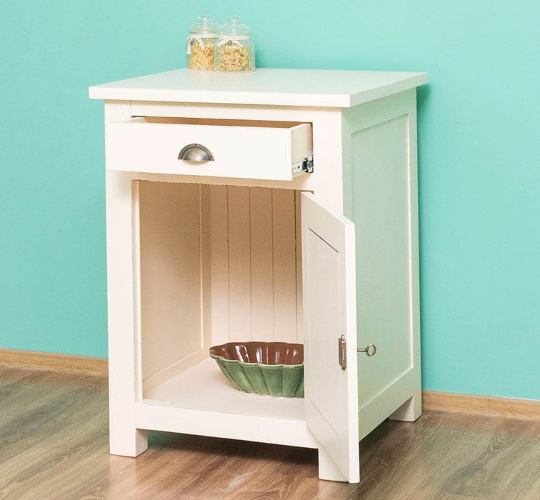 Küchenmodul aus Massivholz | Küchenschrank mit Tür und Schublade -