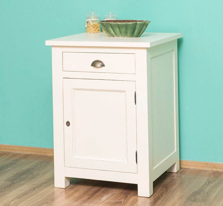 Küchenmodul aus Massivholz | Küchenschrank mit Tür und Schublade -