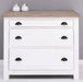 Küchenmodul aus Massivholz | mit 3 Schubladen - Schrank und Besteckorganizer