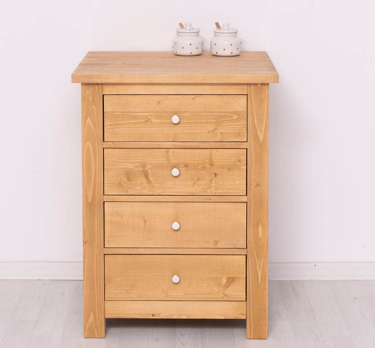 Küchenmodul aus Massivholz mit 4 Schubladen -