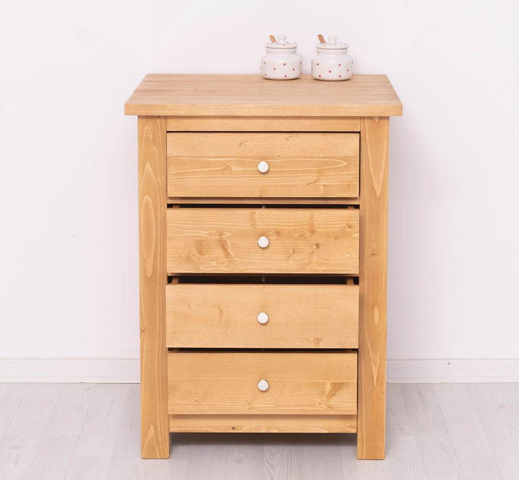 Küchenmodul aus Massivholz mit 4 Schubladen -