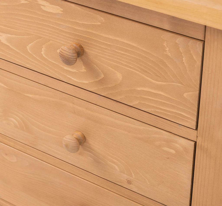 Küchenmodul aus Massivholz mit 4 Schubladen -