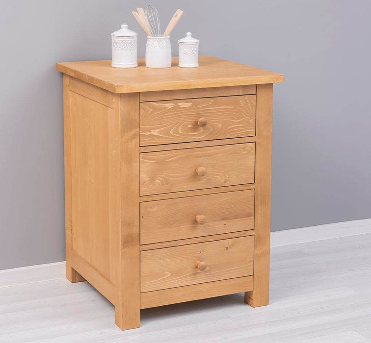 Küchenmodul aus Massivholz mit 4 Schubladen -