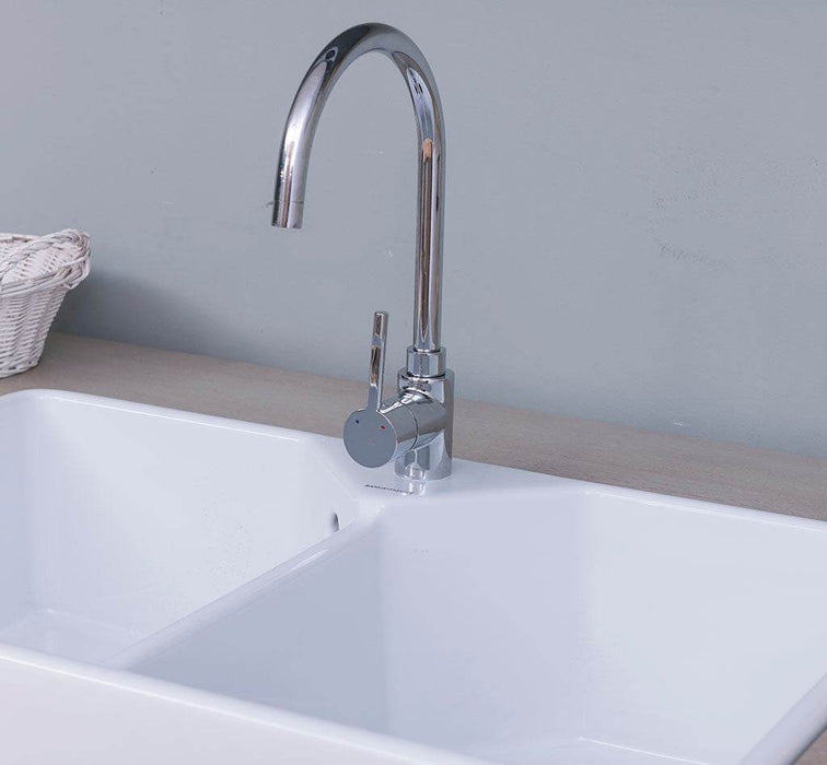 Küchenzeile aus Massivholz Blau Backofenschrank Hängeschrank Spülbecken Vorratsschrank B | Massivholzküche -