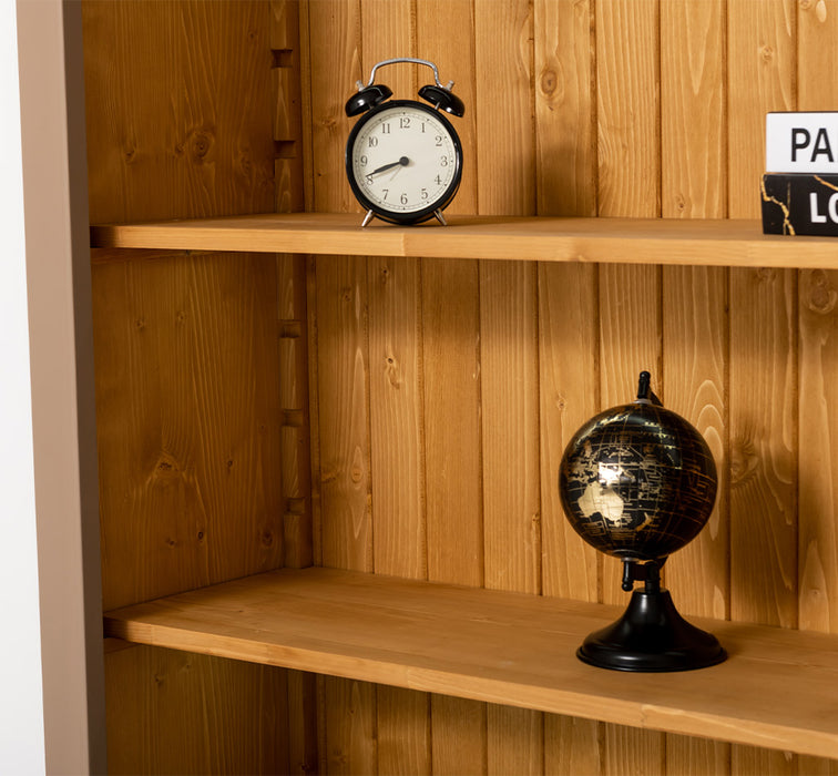 Landhaus Bücherregal aus Massivholz mit Schranktüren  in verschiedenen Farben