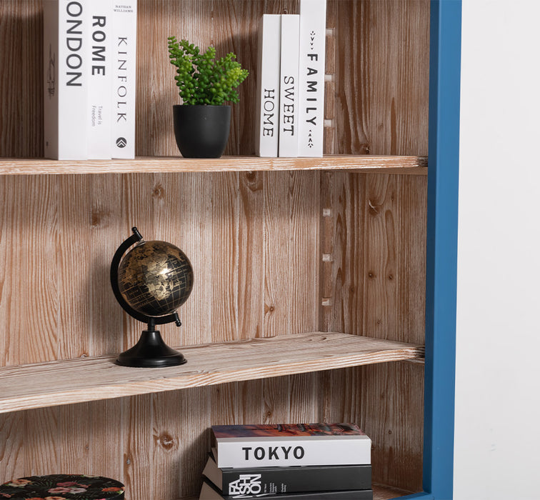 Landhaus Bücherregal aus Massivholz mit Schranktüren  in verschiedenen Farben