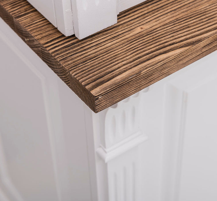 Landhaus Bücherschrank aus Massivholz | 4-türige Vitrine