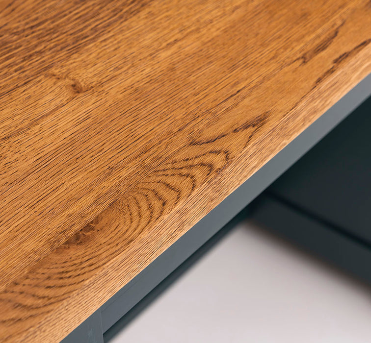 Landhaus Kücheninsel aus Massivholz mit Theke | 2 Personen Esstisch