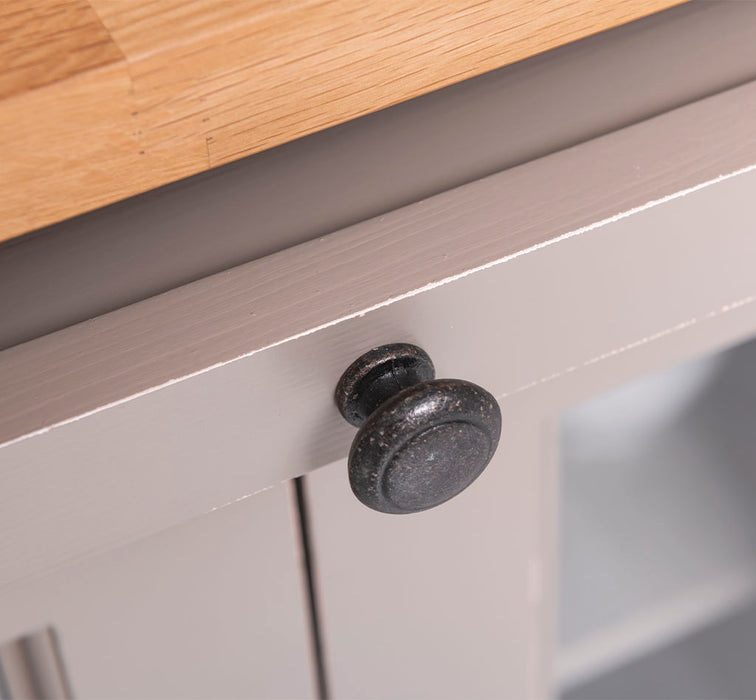 Landhaus Kücheninsel aus Massivholz mit Theke | 2 Personen Esstisch