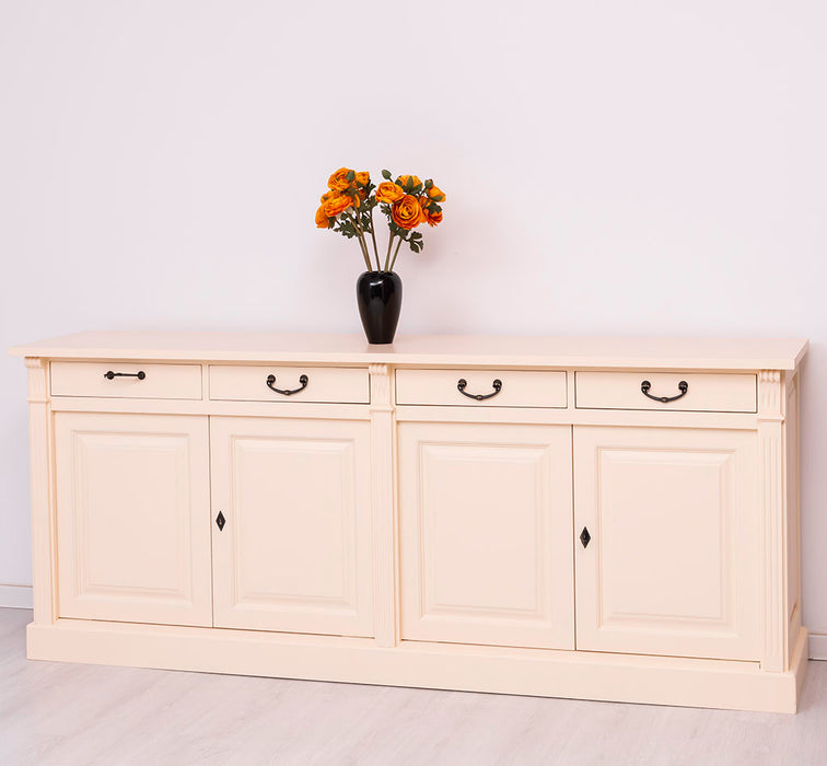 Landhaus Sideboard aus Massivholz  | Kommode mit 4 Schubladen und 4 Türen