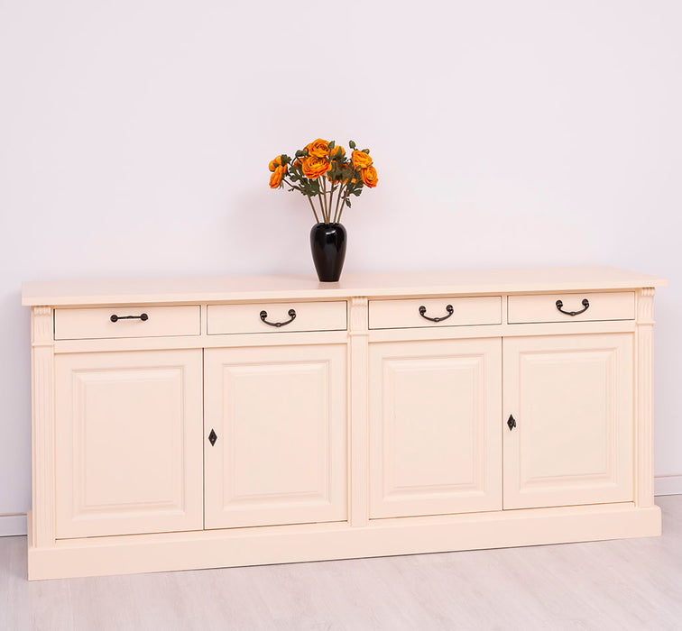 Landhaus Sideboard aus Massivholz  | Kommode mit 4 Schubladen und 4 Türen