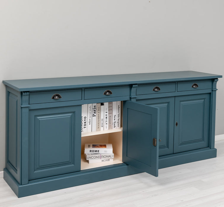 Landhaus Sideboard aus Massivholz  | Kommode mit 4 Schubladen und 4 Türen