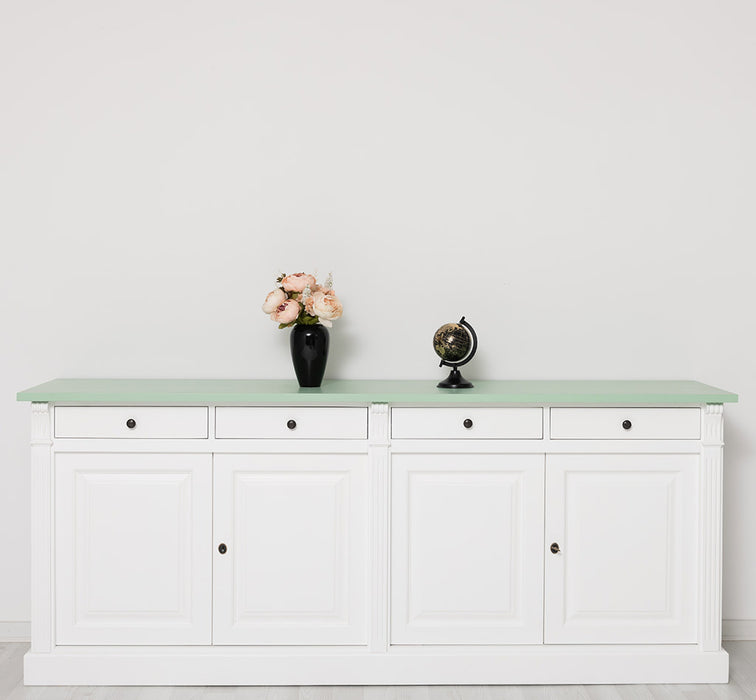 Landhaus Sideboard aus Massivholz  | Kommode mit 4 Schubladen und 4 Türen