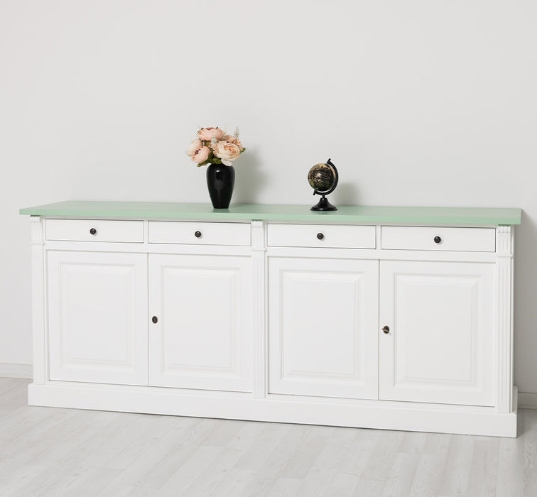 Landhaus Sideboard aus Massivholz  | Kommode mit 4 Schubladen und 4 Türen