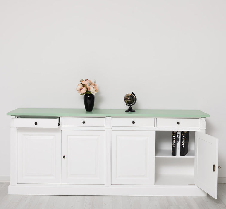 Landhaus Sideboard aus Massivholz  | Kommode mit 4 Schubladen und 4 Türen