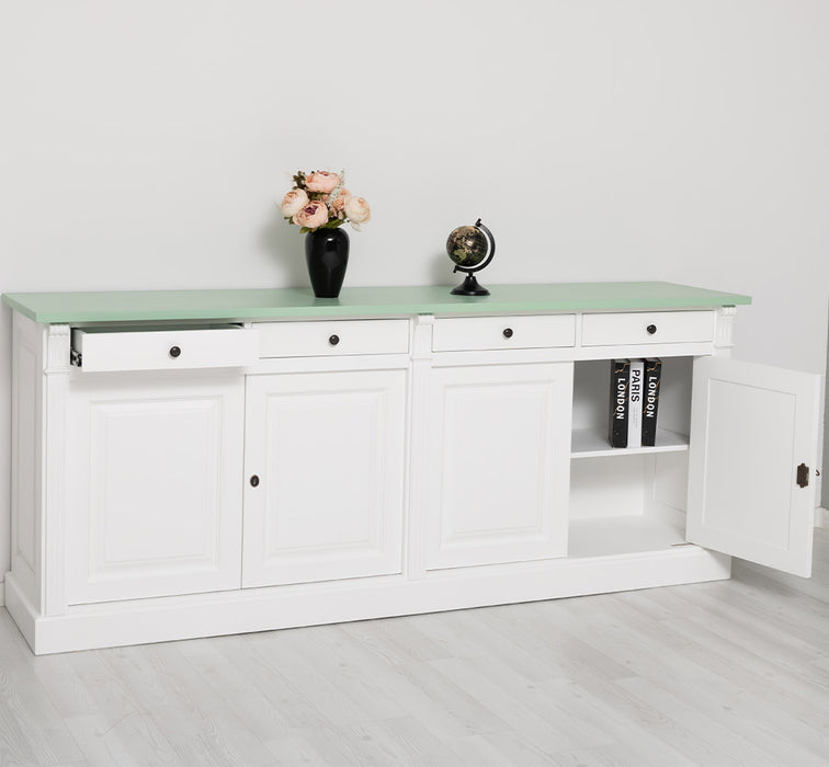 Landhaus Sideboard aus Massivholz  | Kommode mit 4 Schubladen und 4 Türen