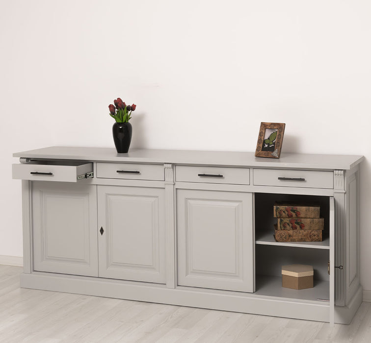 Landhaus Sideboard aus Massivholz  | Kommode mit 4 Schubladen und 4 Türen