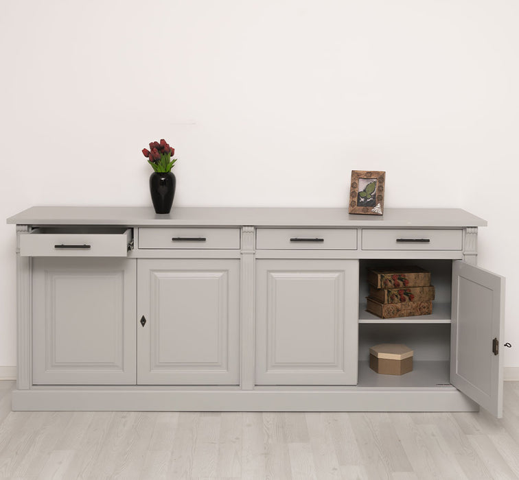 Landhaus Sideboard aus Massivholz  | Kommode mit 4 Schubladen und 4 Türen